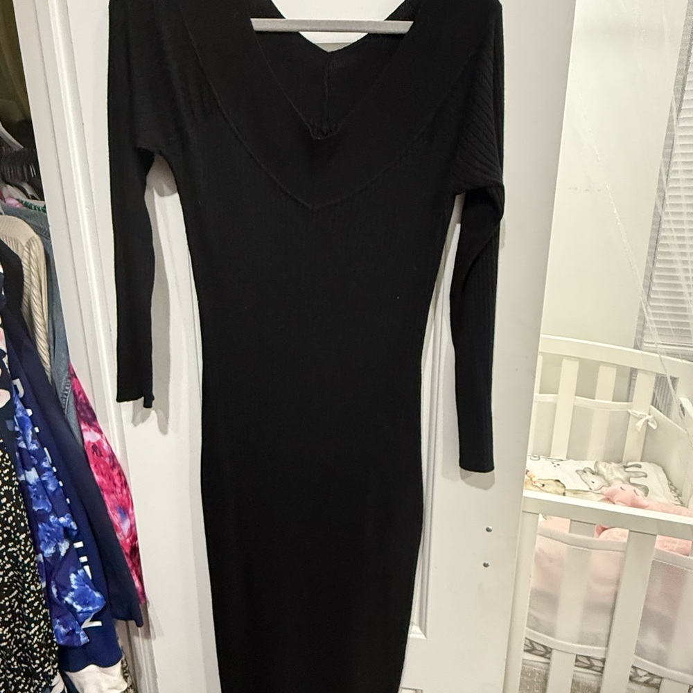 Lane Bryant Black Long Sleeve Dress